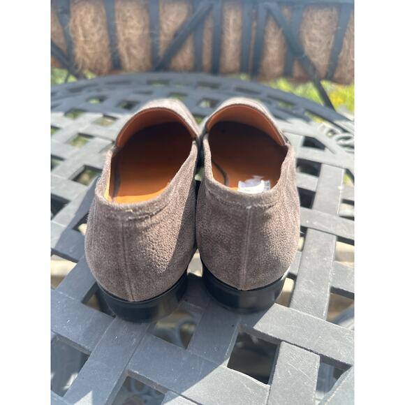 Aquatalia Suede Loafers Women’s 6.5 Gray Made in Italy Slip-On - Picture 3 of 7